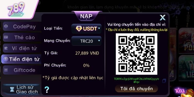 Nạp tiền 789club qua ví điện tử cực kỳ tiện lợi