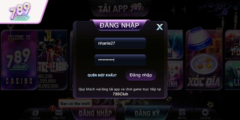 Quy trình các bước để đăng nhập 789club